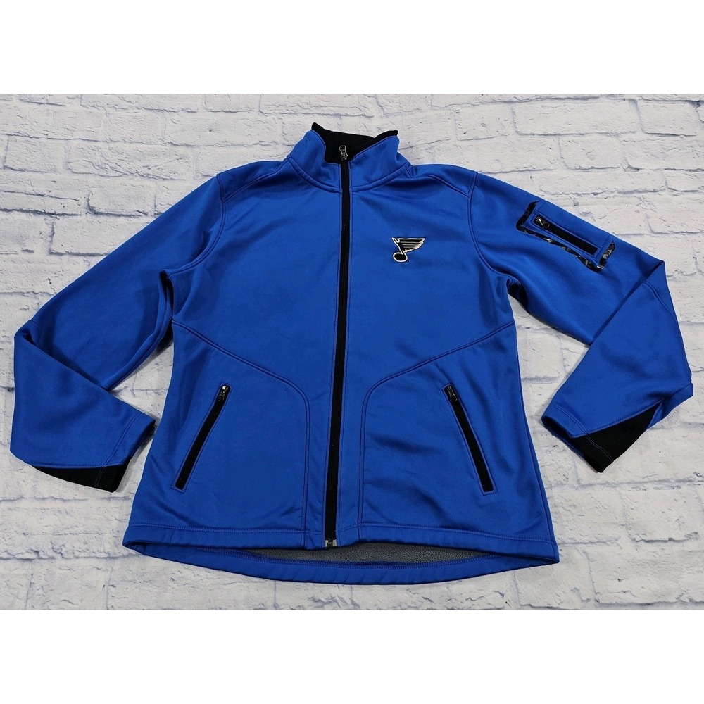 St. Louis Blues Ogio Jacket WOMENS SIZE L Blue Minx Track Zip Hockey NHL